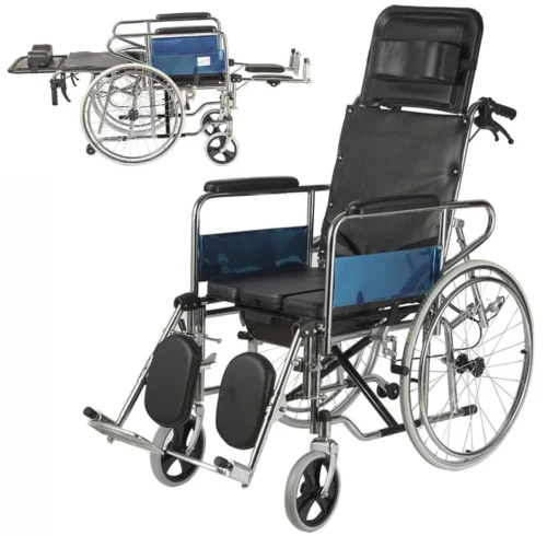 Reclining Commode Wheelchair